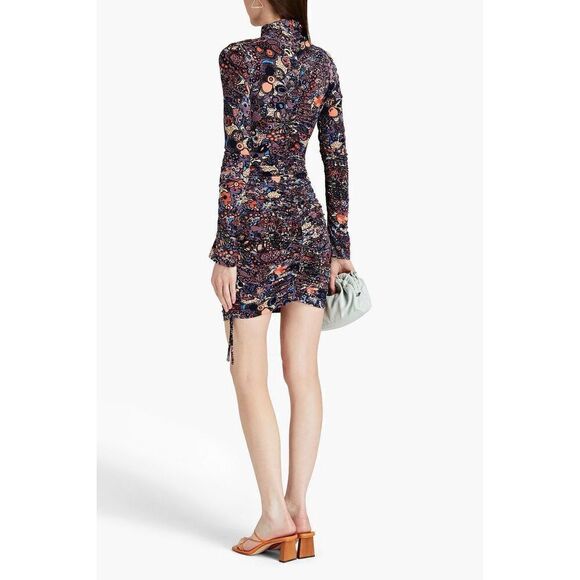 A.L.C. Nolan Dress Stretch Floral Ruched size Large - Picture 5 of 10